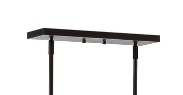 Paysan 35" Linear Adjustable Iron/Seeded Glass Rustic Farmhouse LED Pendant - JONATHAN Y